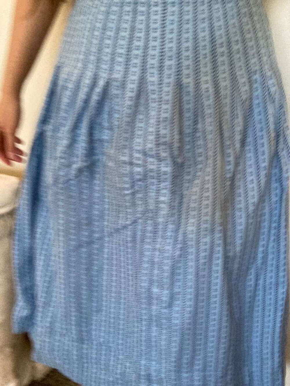 Vintage Patterned Blue Skirt from 1930s (?)